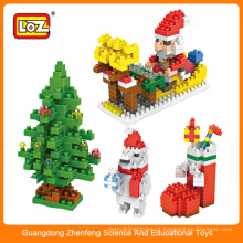 LOZ mini bloco, pequenos blocos de plástico, diy Natal dom série tijolo conjunto de brinquedos